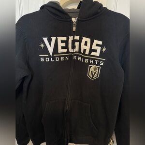 NHL Youth Black Full Zip Vegas Golden Knights Hoodie